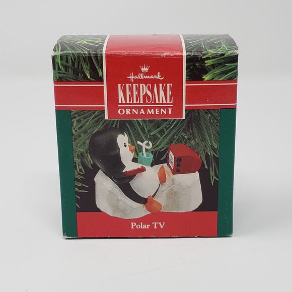 1990 Hallmark Polar TV Handcrafted Keepsake Christmas Holiday Ornament - Picture 1 of 10